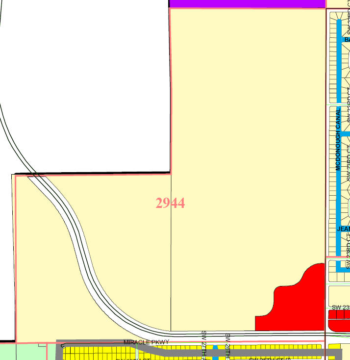 steet and canal level map of Cape Coral Unit 2944